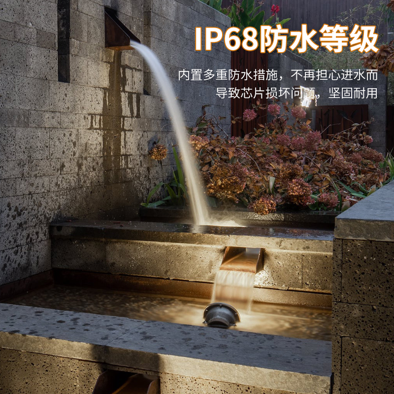 ✅LED underwater lights, pool lights, underwater lights, koi pond, stainless steel fountain lights, waterproof seven-color spotlights, fish tank Application Scenario