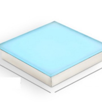 LED square sensor floor tile light, seven-color sensor embedded ground light, outdoor square landscape running floor light Specification drawing