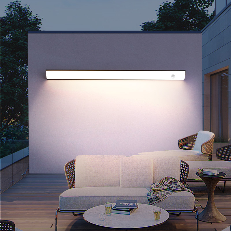 led long strip wall lamps, wall-mounted outdoor sensor lamps, waterproof triangular lamps, outdoor balcony and courtyard lamps, and table lamps details Picture