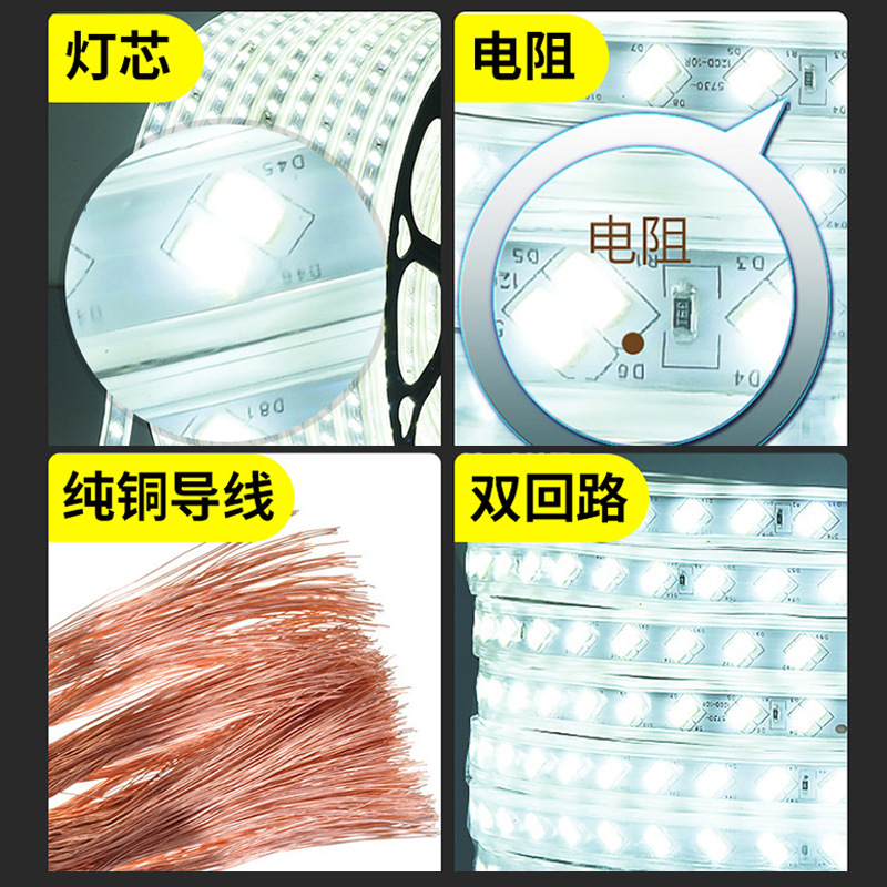 LED light strips 220v outdoor waterproof basement tunnel construction site lighting and decorative lighting white light strips 24V - 36V Application Scenario