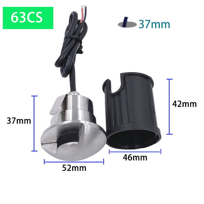 Short stainless steel waterproof outdoor light, popular walkway and plank road landscape IP68led ground light, 12V24V Specification drawing