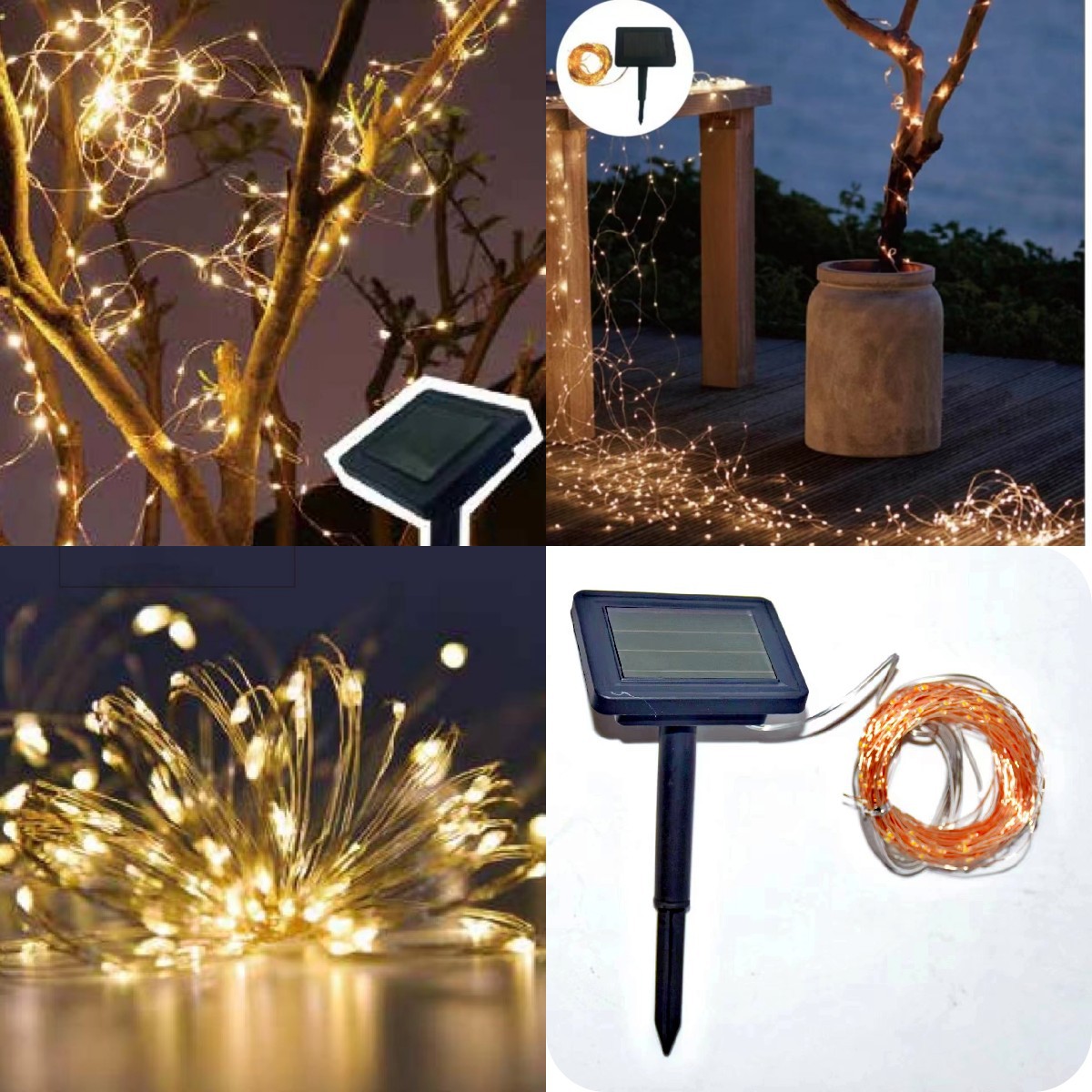 Solar string lights, Christmas festival copper wire lights, camping garden color lights, solar copper wire lights, wholesale light strings Application Scenario