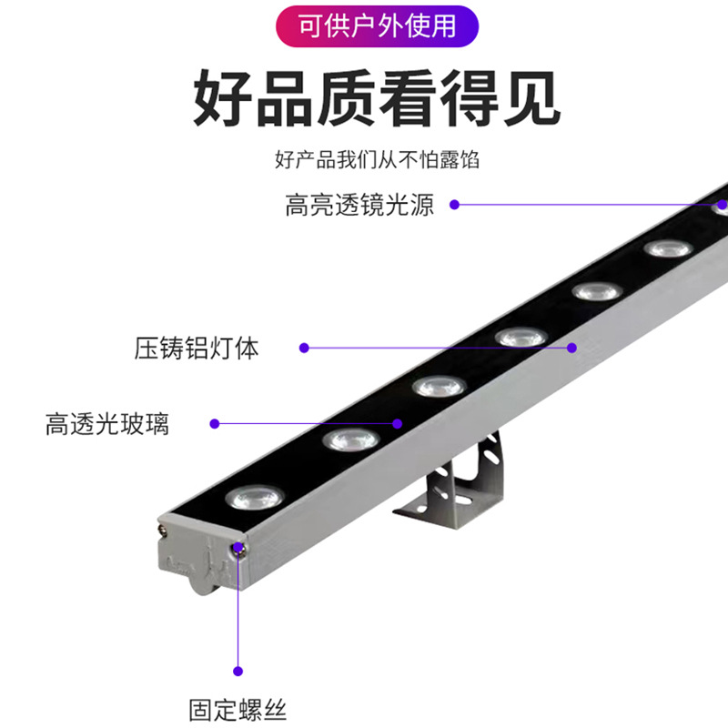 LED wall-washing lights, hotel building lighting, outline lights, bridge exterior wall lighting, wall-washing lights, outdoor lighting led lamps details Picture