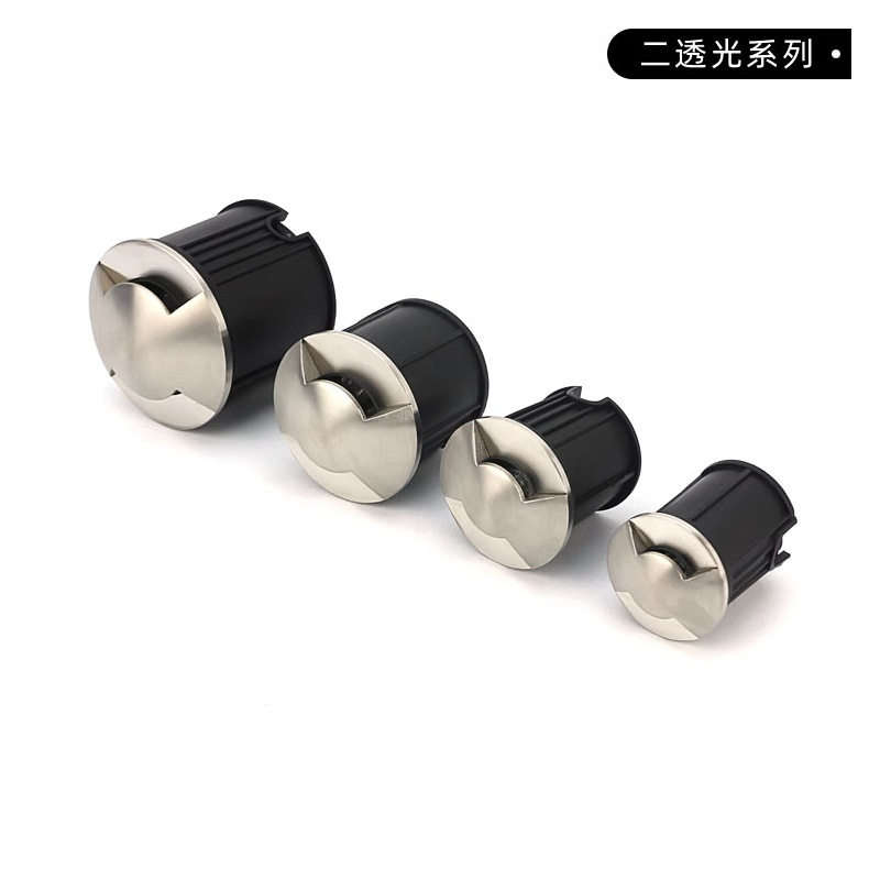 Stainless steel light-transmitting ground lamps, outdoor waterproof embedded side-emitting ground lamps, side-emitting walkway lamps, turtle-back lamps Specification drawing