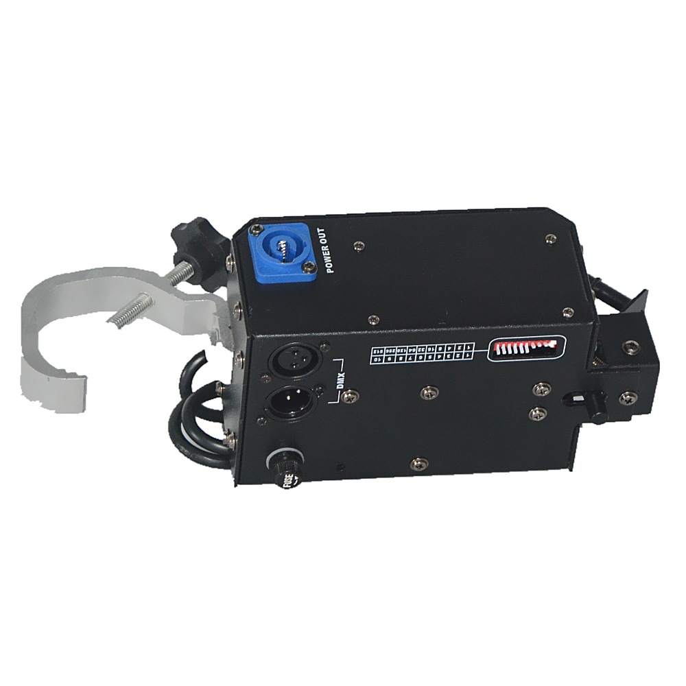 Stage curtain DMX power drop machine, curtain drop controller machine, iron box with hanging clip, YM-CDM100 Specification drawing