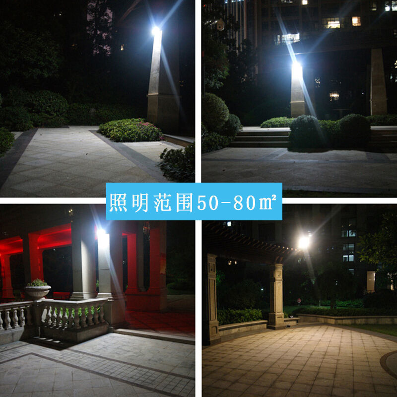 Solar lamps, street lamps, household courtyard lighting, automatic lighting when it gets dark, outdoor gates, human body sensing, foreign trade factory chain details Picture