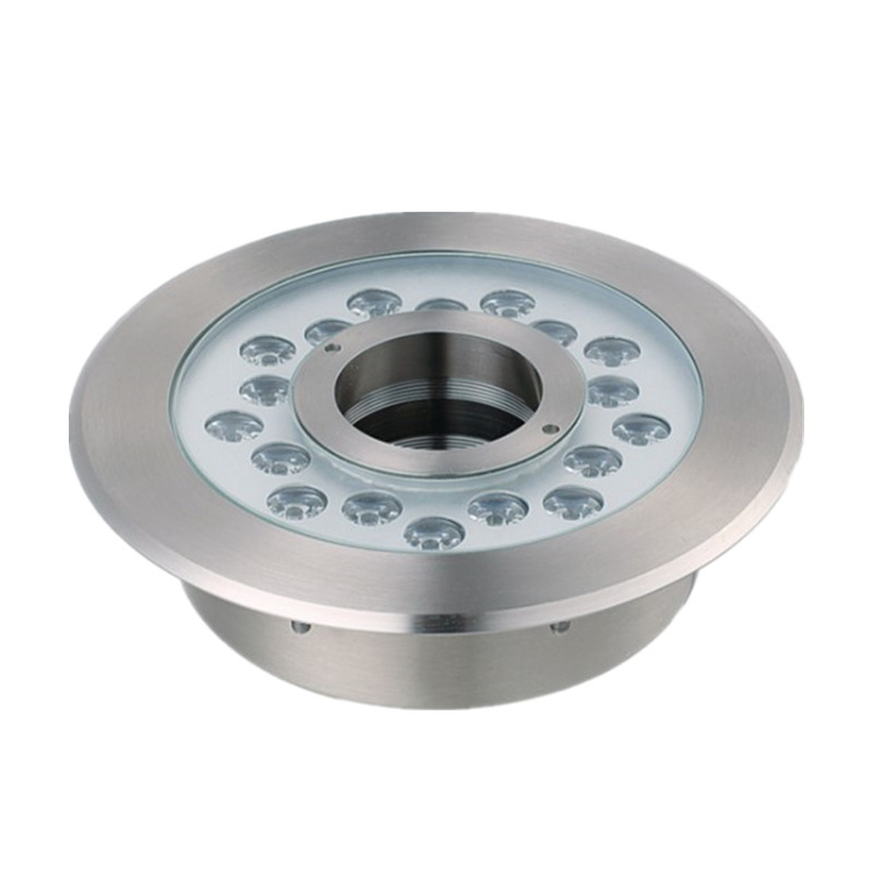 led fountain lights, underwater lights, garden landscape water pool fountain lights, stainless steel low-pressure seven-color underwater spotlights Item Picture