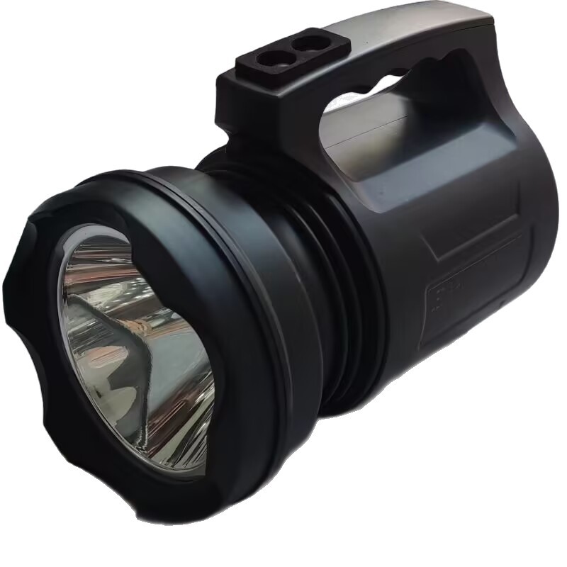 Outdoor lighting rechargeable portable searchlight, powerful dual lithium battery led ultra-bright portable long-life large flashlight Item Picture