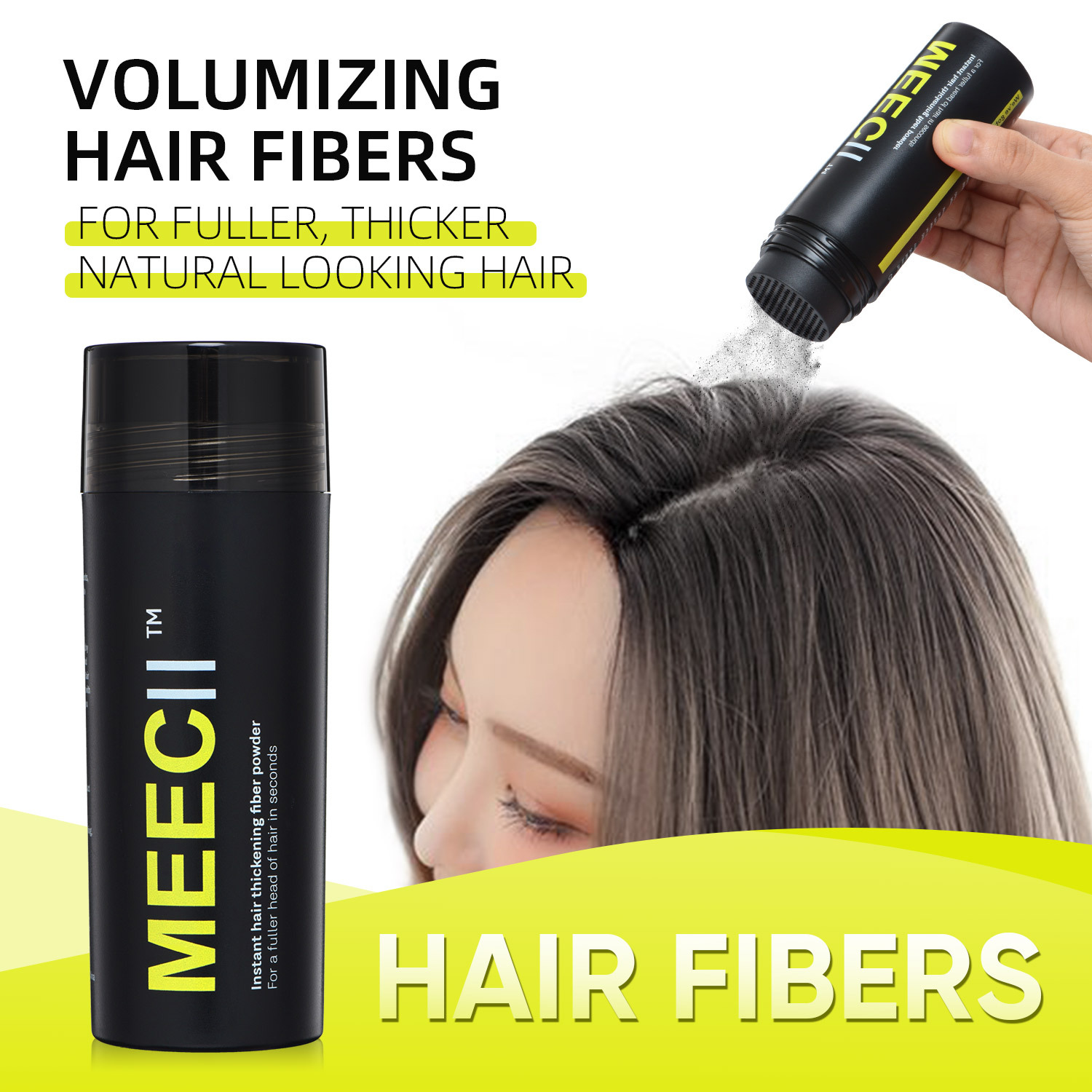 MEECII Hair Fiber Dense Hair Fiber High-quality 27.5g Thickening and hair growth Fiber powder full figure