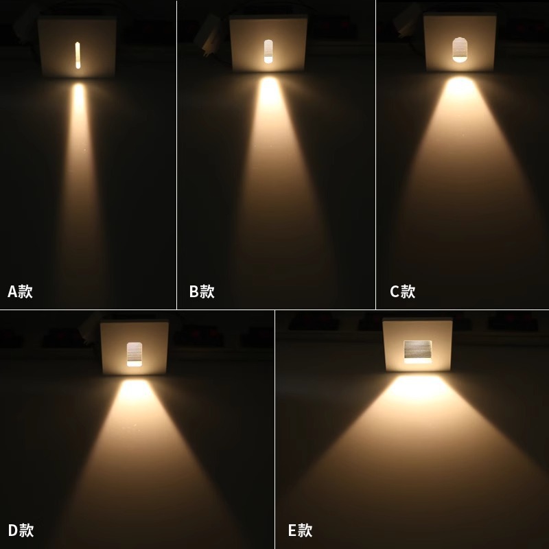 86-type concealed floor light, hotel corridor sensor corner light, staircase built-in skirting foot light, platform step light details Picture