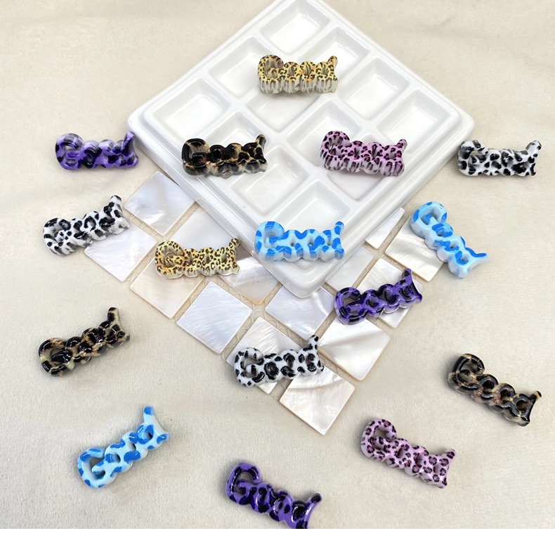 亚克力印花双面斑点豹纹diy/手机链钥匙扣饰品配件材料散珠详情1