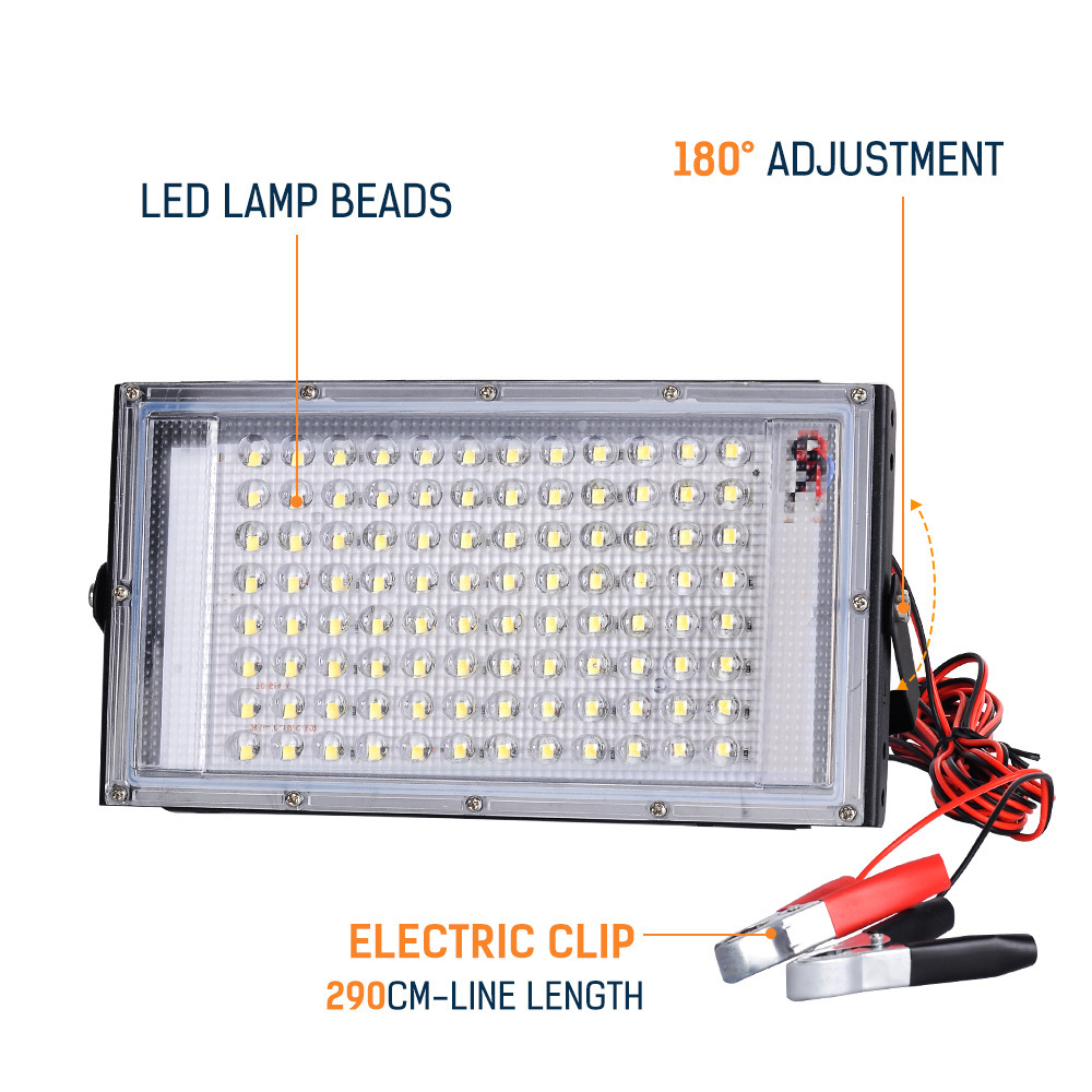 Low-voltage floodlights 12V, 24V, 48V outdoor waterproof DC/AC led Marine battery night market and street stall lighting details Picture