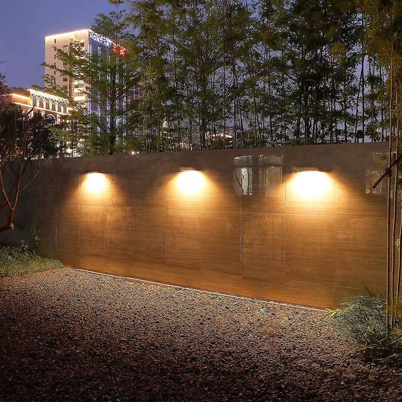 Solar-powered outdoor wall lamps, courtyard fence lamps, villa courtyard exterior wall doorplate decorative lamps, outdoor waterproof wall-washing lamps Specification drawing
