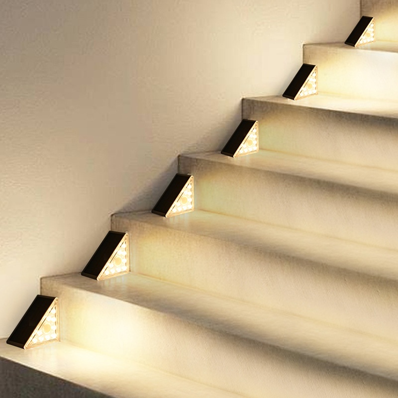 Outdoor solar staircase sensor light, step light, ladder step light, LED step and courtyard light, side light, no wiring required details Picture