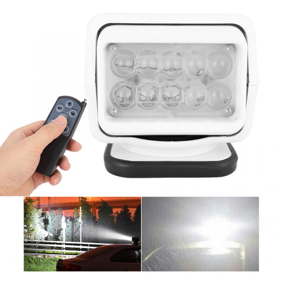 Factory wholesale 50W LED remote control searchlight, remote high-intensity search light for vehicles and ships, LED vehicle remote control spotlight details Picture