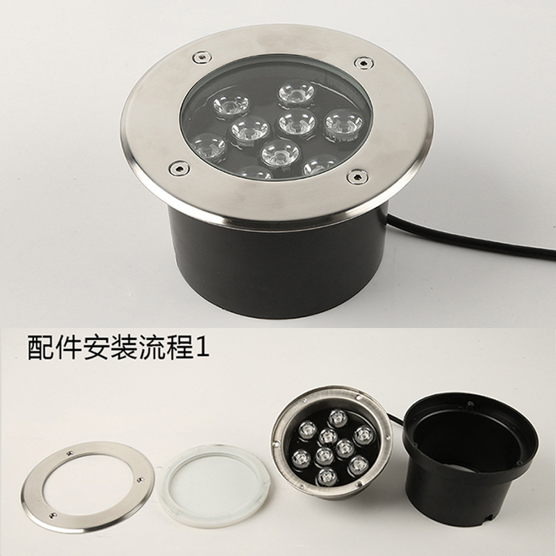 Outdoor underwater lighting fixtures, LED submerged lights, submerged lights, 12W, 30W pool fountain, swimming pool spotlights Application Scenario