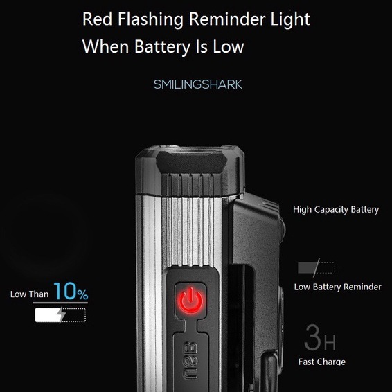 Rechargeable portable ultra bright LED work light flashlight Specification drawing