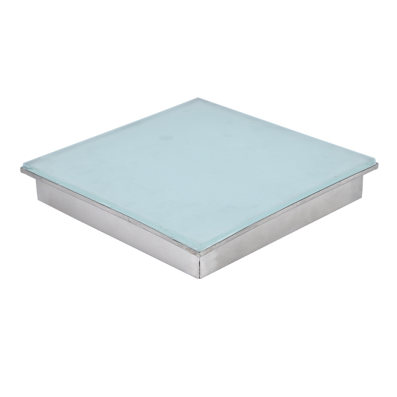LED square floor tile light, gravity human body sensing, foot stepping sound, seven-color light, outdoor waterproof stainless steel floor light Specification drawing