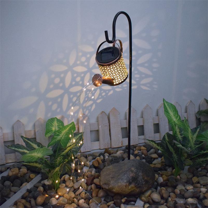 Solar water bottle light, outdoor camping courtyard atmosphere light, villa garden landscape light, hollow light and shadow waterproof hanging light details Picture