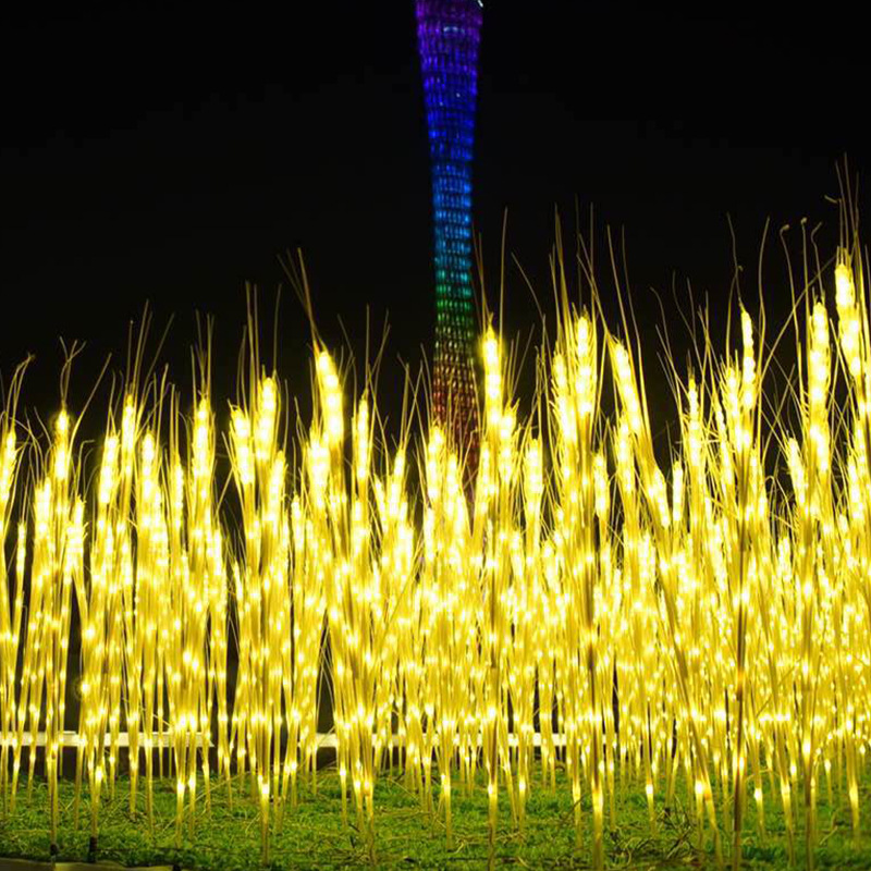 LED wheat ear ground lamp, opening decoration wheat lamp, wheat wave lawn lamp, festival atmosphere, harvest rice ear lamp Specification drawing