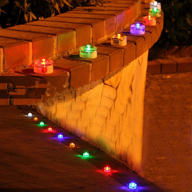 Shenzhen manufacturer's direct sales of circular plastic single LED solar energy ground buried lights, park square circular road studs, seven-color lights Specification drawing