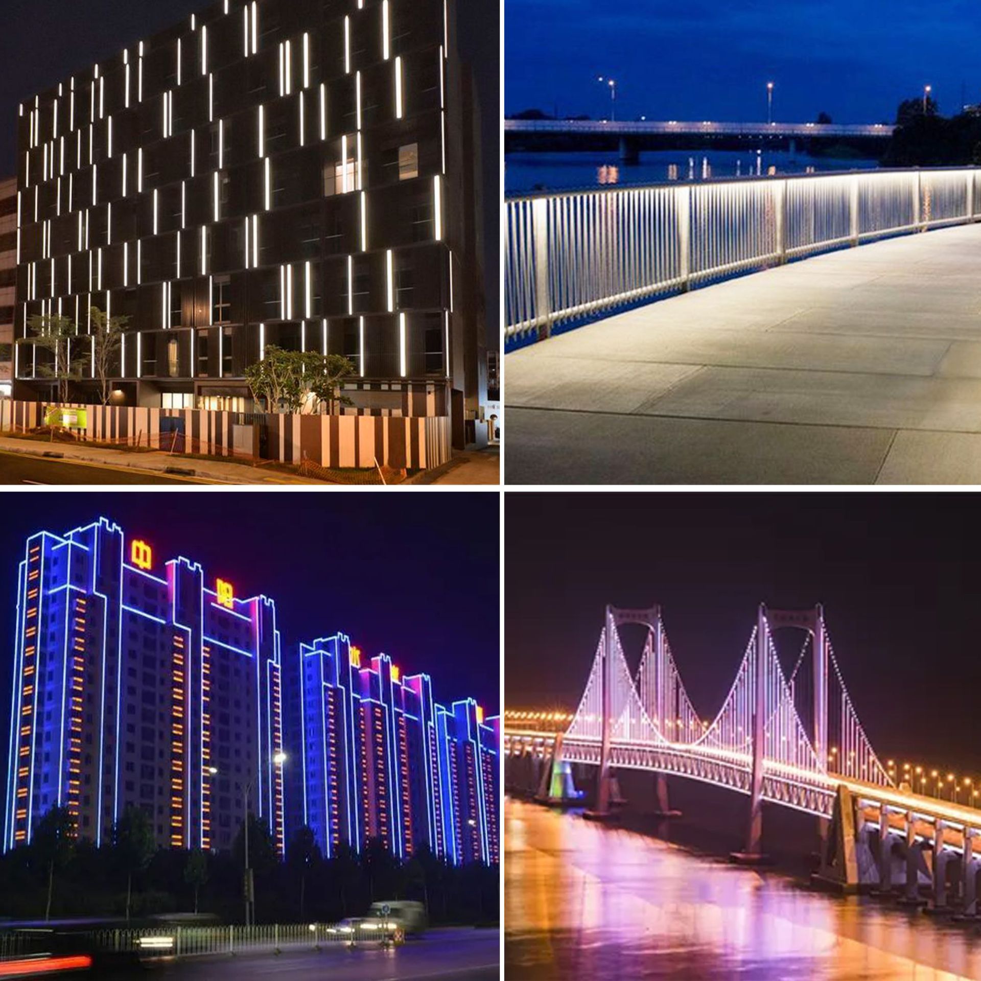 led aluminum guardrail tube profile light, 6-segment and 8-segment internal control and external control, seven-color single-color digital tube led contour light Application Scenario