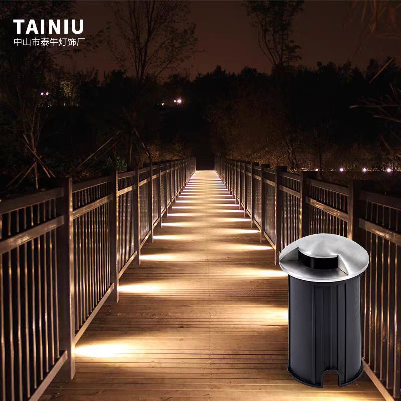 Side-emitting ground lights, 1W and 3W waterproof stainless steel single-sided and double-sided ultra-thin step lights, high-brightness led turtle-back lights Specification drawing