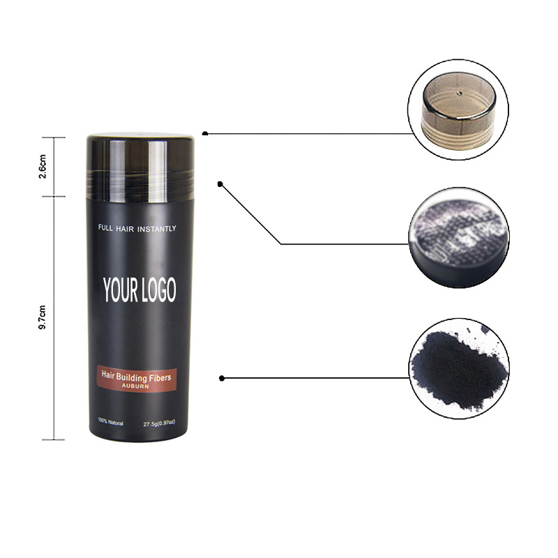27.5g hair fiber thickening fiber hair growth fiber Hair enhancement fiber powder details Picture