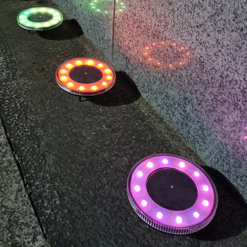 Sun Liang Electric's new solar ground lamp 12LED for courtyard garden and lawn decoration is in stock Specification drawing