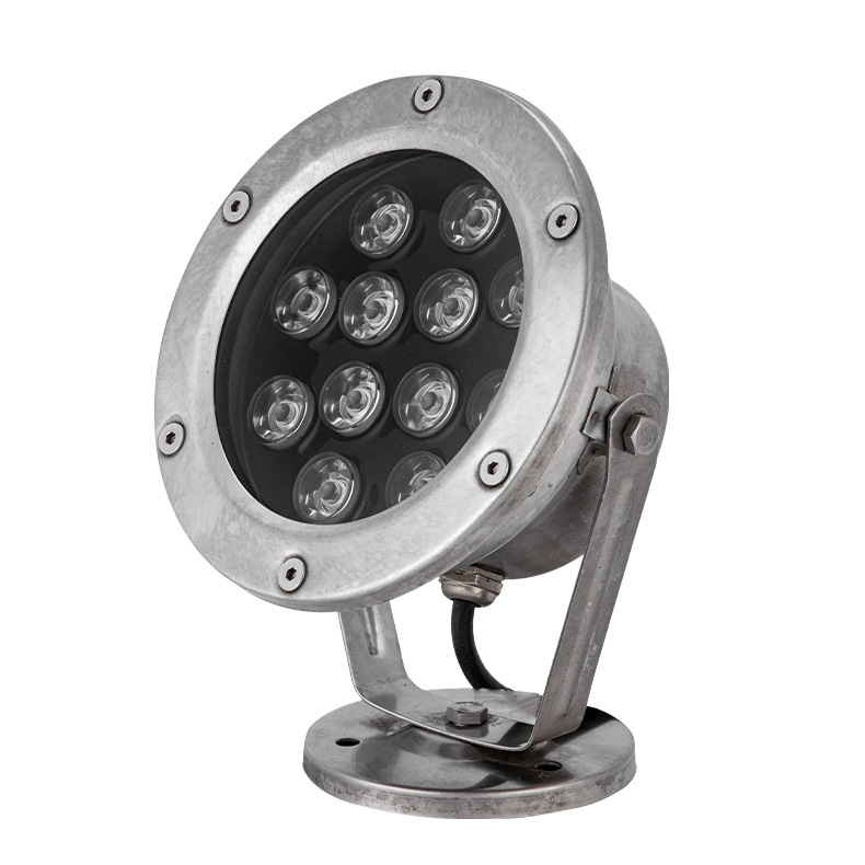 Youdaoplaceholder0 led underwater light 6W seven-color RGB fountain light 9W underwater light 12W pool light 36WIP68 circular spotlight Application Scenario