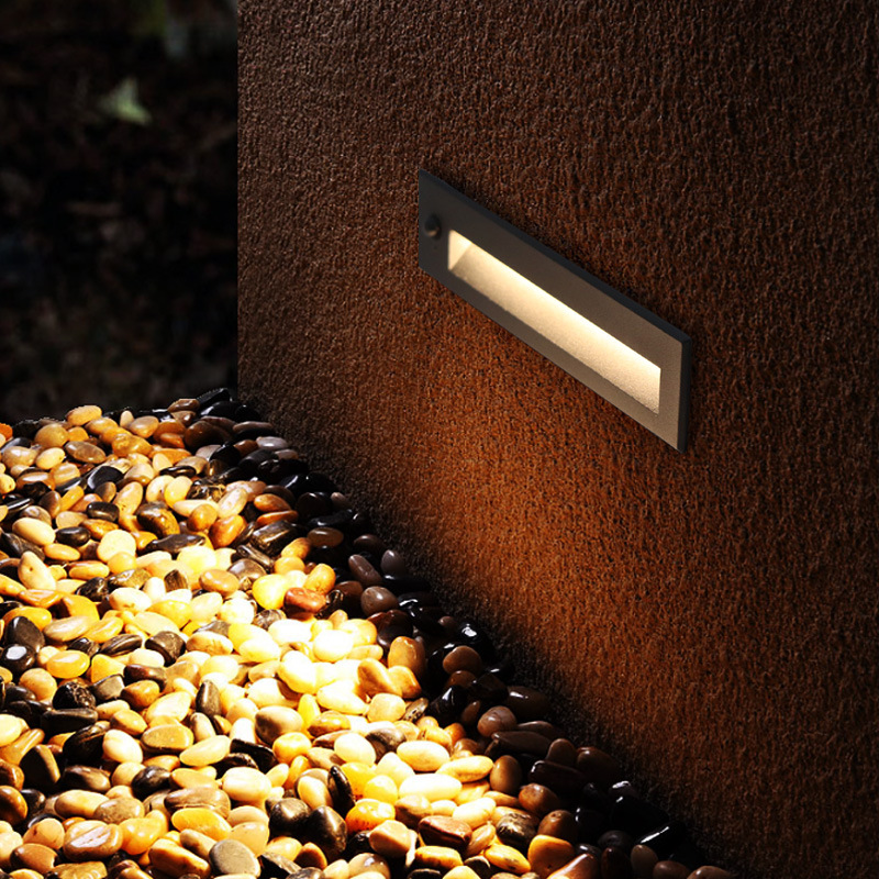 Outdoor waterproof embedded horizontal floor lights, villa step treads, corridor corner lights, outdoor staircase sensor lights Specification drawing