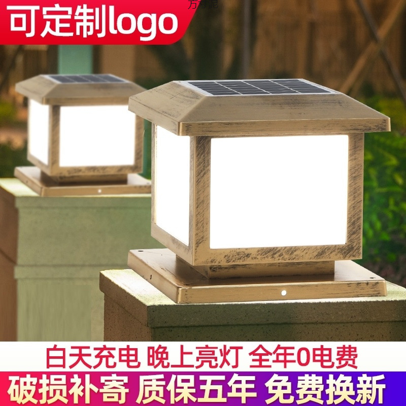 Neutron column head lamp, LED outdoor household engineering, gate column lamp, fence, wall, courtyard logo, export wholesale details Picture