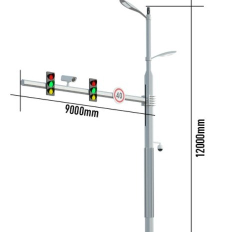 Qingdao designs, produces and installs cultural characteristic special-shaped road lighting LED street lamps and multi-functional comprehensive traffic poles Application Scenario