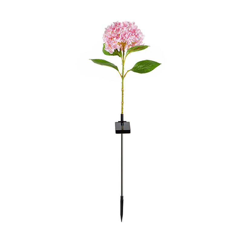 Step into solar outdoor courtyard lights, lawn firefly LED ground insertion artificial flowers, villa decoration hydrangea lights Item Picture