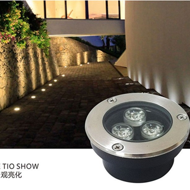 Cross-border exclusive low buried floor light 3W ultra-thin outdoor waterproof buried floor light embedded floor light Square villa floor Specification drawing