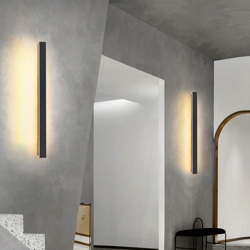 Led wall lamp, outdoor waterproof long strip wall lamp, corridor and passage lighting environment background, simple strip wall lamp BD63 Specification drawing