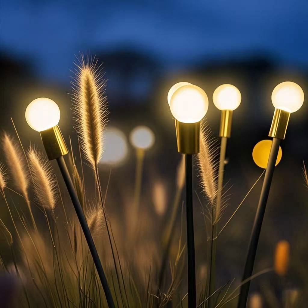 led solar ground plug firefly lights, lawn lights, atmosphere garden lights, wind-driven outdoor camping lights, and decorative lights Specification drawing