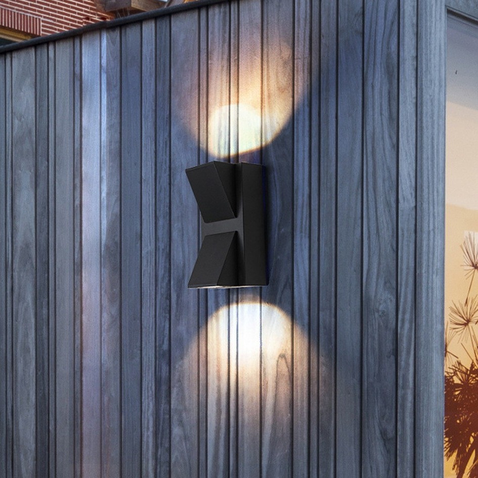Cross-border exclusive outdoor wall lamps, led double-head small spotlights, waterproof balcony, courtyard, villa, corridor, hotel lights, super bright details Picture