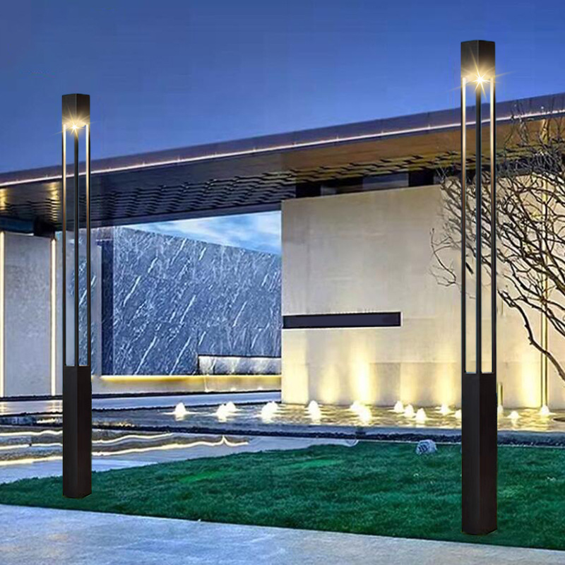 2.5/3/4-meter square courtyard lamps, aluminum profile solar landscape lamps, villa community park lighting, LED street lamps details Picture