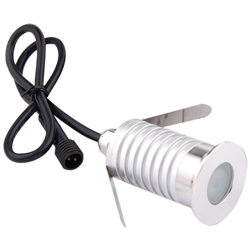 1W - 3W outdoor LED ground light, IP67 focused circular ground light, Osram lamp beads, stainless steel embedded landscape light details Picture