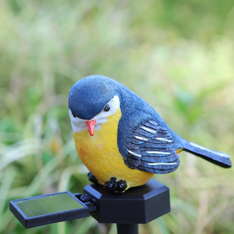 Solar-powered outdoor resin bird lamp, courtyard ground plug lawn lamp, garden courtyard animal landscape decoration LED details Picture
