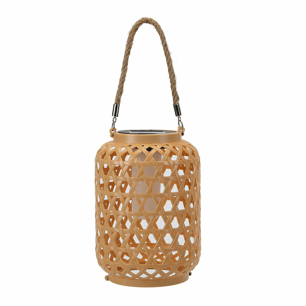 Wholesale of solar-powered Chinese-style bamboo woven lanterns, Spring Festival decorative rattan woven lanterns, balcony, garden, outdoor and courtyard hanging lanterns Item Picture