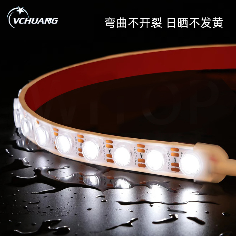 LED flexible wall-washing light, outdoor advertising sign, DC24V bridge, hotel, landscape and architectural lighting, color-changing wall-washing light Application Scenario