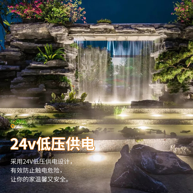 ✅LED underwater lights, pool lights, underwater lights, koi pond, stainless steel fountain lights, waterproof seven-color spotlights, fish tank Specification drawing