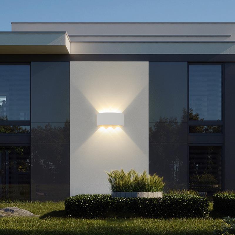 Modern, simple and bright staircase TV background wall lights, corridor bar hotel bull 's-eye outdoor wall lights that glow up and down Specification drawing