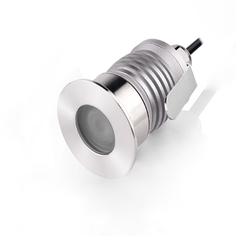 1W - 3W outdoor LED ground light, IP67 focused circular ground light, Osram lamp beads, stainless steel embedded landscape light Item Picture