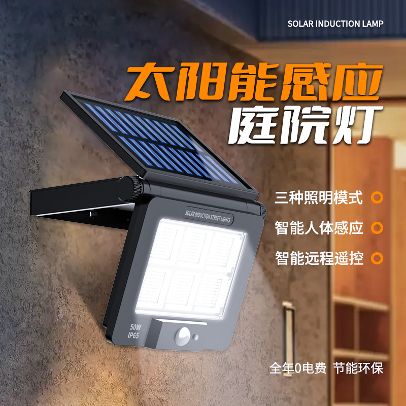 New cross-border solar courtyard human-sensing wall lamp and intelligent light-sensing outdoor lamp Application Scenario