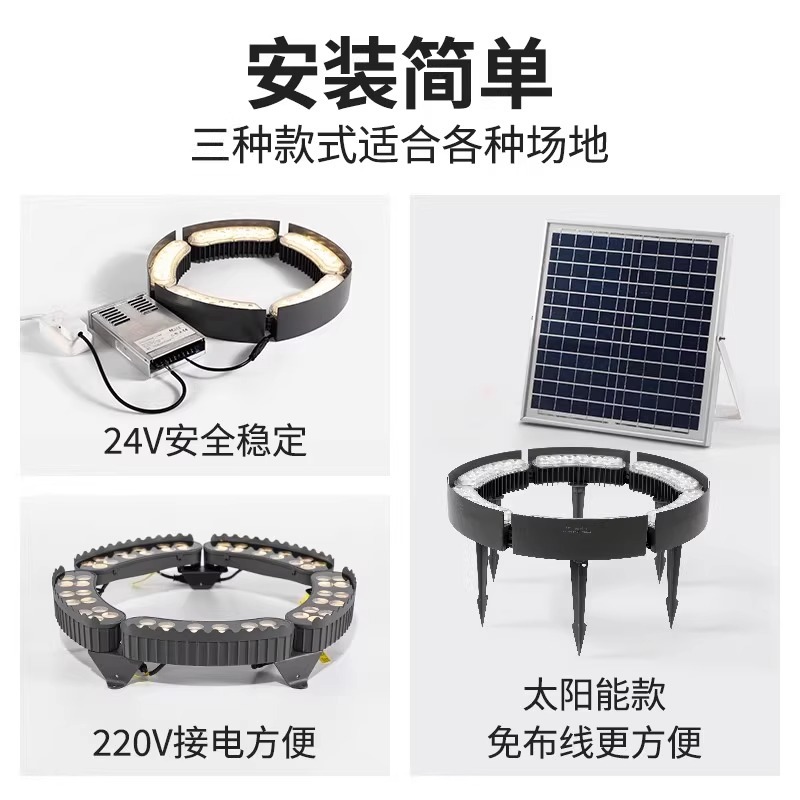 Tree-hugging lights, outdoor waterproof spotlights, led villa garden courtyard landscape tree-surrounding lights, circular tree-illuminating and tree-shooting lights Application Scenario