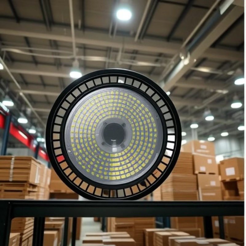 Cross-border best-selling private mold certified LED industrial and mining lamps, UFO lamps, industrial workshop, warehouse, factory building, cold storage lighting lamps full figure