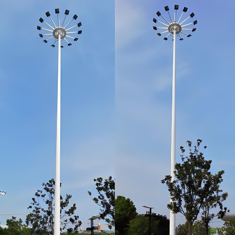 High mast light manufacturer direct sales of LED high-power lifting fixed high mast lights for sports fields Specification drawing